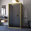 Душевой уголок Vegas Glass ZP-U NOVO h2000 120*100 03 07 стекло графит, профиль золото матовое, 120х100 см