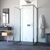 Душевой уголок Vegas Glass ZP-U TUR NOVO 120*100 08 01 стекло прозрачное, профиль хром, 120х100 см