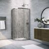 Душевой уголок Vegas Glass ZS TUR NOVO 80 08 07 стекло графит, профиль хром, 80х80 см