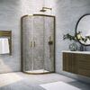 Душевой уголок Vegas Glass ZS TUR NOVO 120 05 07 стекло графит, профиль бронза, 120х120 см