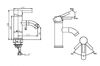 Смеситель для раковины Bravat Slim F1332366CP-RUS, хром