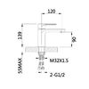 Смеситель для раковины D-Lin 377-C D110377-C, белый