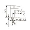 Смеситель для раковины D-Lin 365 D110365, хром