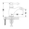 Смеситель для биде Rose R0107Q, бронза