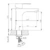 Смеситель для раковины Haiba HB10802, сатин