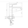 Смеситель для раковины HB10575-3, оружейная сталь