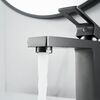 Смеситель для раковины Raffine F0196T, оружейная сталь