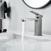 Смеситель для раковины Raffine F0196T, оружейная сталь