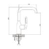 Смеситель для раковины Raffine F201G, золотой сатин