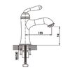 Смеситель для раковины Rose R02H R0201H, черный