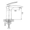 Смеситель для раковины Rose R11 R1101, хром