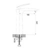 Смеситель для раковины Rose R11H R1111H, черный