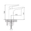 Смеситель для раковины Rose R14F R1401F, белый/хром