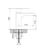 Смеситель для раковины Rose R21F R2101F, белый/хром