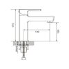Смеситель для раковины Rose R1801G-1, матовое золото