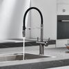 Смеситель для кухни с подключением фильтра воды Rose R358T, оружейная сталь