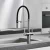Смеситель для кухни с подключением фильтра воды Rose R358T, оружейная сталь