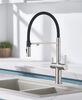 Смеситель для кухни с подключением фильтра воды Rose R458L, сатин