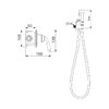 Гигиенический душ со смесителем Rose R0205H, черный