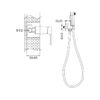 Гигиенический душ со смесителем Rose R2805H, черный