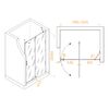 Душевая дверь RGW HO-014Gr 120x200 см, стекло Матовое-Сатинат, регулировка 1185-1205 мм
