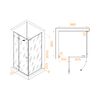 Душевой уголок RGW SV-040B 353204009-24 стекло Матовое-Сатинат, профиль Черный, 100х90 см