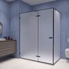 Душевой уголок RGW SV-040B 353204029-24 стекло Матовое-Сатинат, профиль Черный, 120х90 см