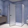 Душевой уголок RGW SV-040B 353204029-24 стекло Матовое-Сатинат, профиль Черный, 120х90 см