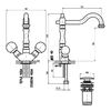 Смеситель для раковины Rav Slezak Brilliance BRILLIANCE121.5/8SM