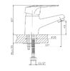 Смеситель для раковины Cron CN1004-2, хром