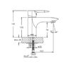 Смеситель для раковины Cron CN10095, хром