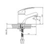 Смеситель для раковины Cron CN1039, хром
