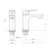 Смеситель для раковины Plstart PD10015, хром