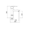 Смеситель для раковины Plstart PL1003-26, хром/мрамор