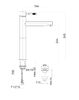 Смеситель для раковины Fiore XENON 44NN5291, черный
