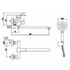 Смеситель для ванны Fmark FS8225W, белый