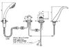 Смеситель на борт ванны Rav Slezak Dunaj Termostat DT261.5PZ