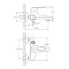 Смеситель для ванны Haiba HB3204, хром