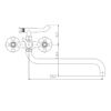 Смеситель для ванны Haiba HB2619-2, хром