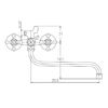 Смеситель для ванны Haiba HB2208-2, хром
