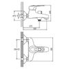 Смеситель для ванны Cron CN3204, хром