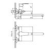 Смеситель для ванны Cron CN2270, хром