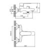 Смеситель для ванны Cron CN60523, хром
