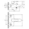 Смеситель для ванны Cron CN30095, хром
