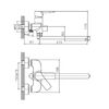 Смеситель для ванны Cron CN20095, хром