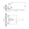 Смеситель для ванны Cron CN2213, хром