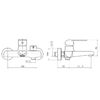 Смеситель для ванны Plstart PD32082, хром