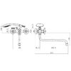 Смеситель для ванны Plstart PD22308, хром