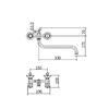 Смеситель для ванны PLstart PL2218-8, хром/белый