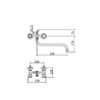 Смеситель для ванны PLstart PL2218-10, хром/красный